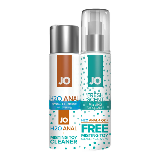 JO H2O Anal Original Lubricant 4oz + GWP JO Misting Toy Cleaner 4oz