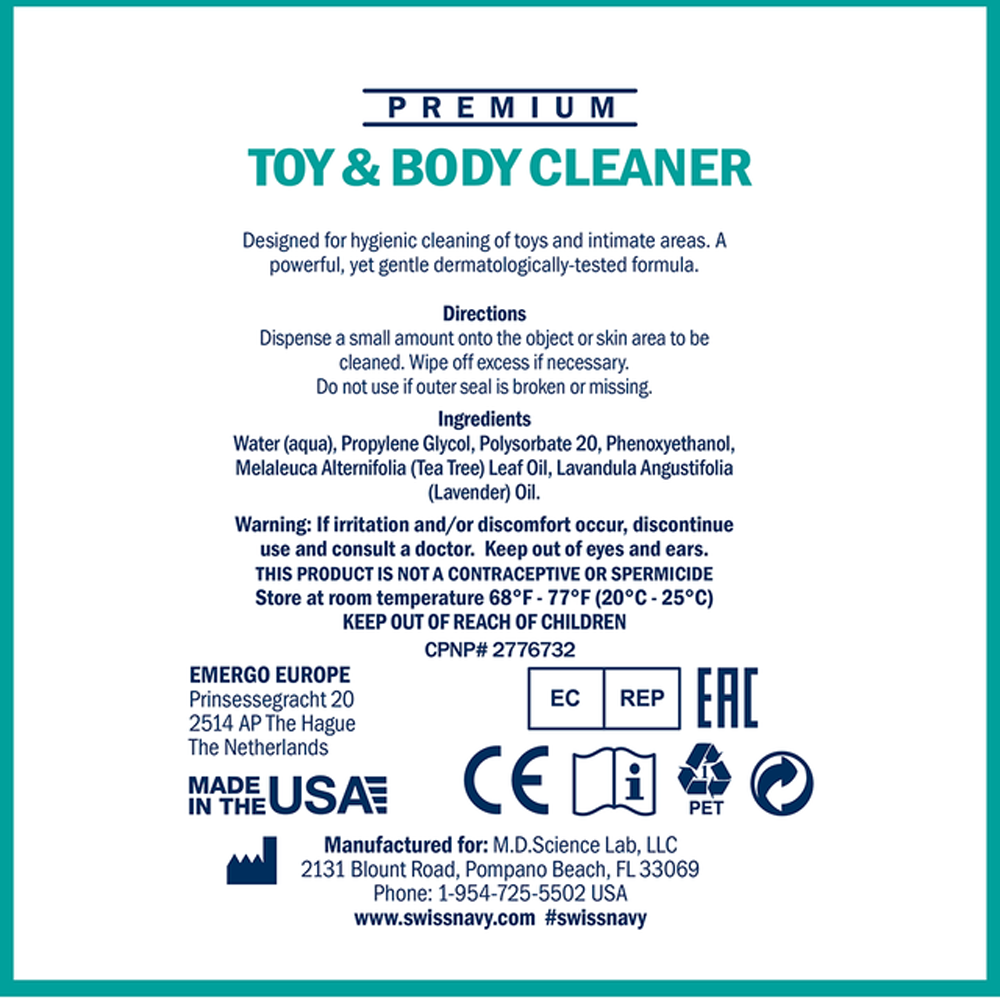 Swiss Navy Toy & Body Cleaner Foamer